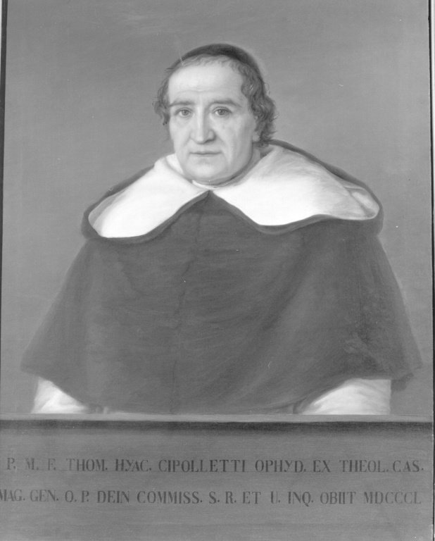 ritratto di padre Giacinto Cipolletti (dipinto) - ambito italiano (met&agrave; s